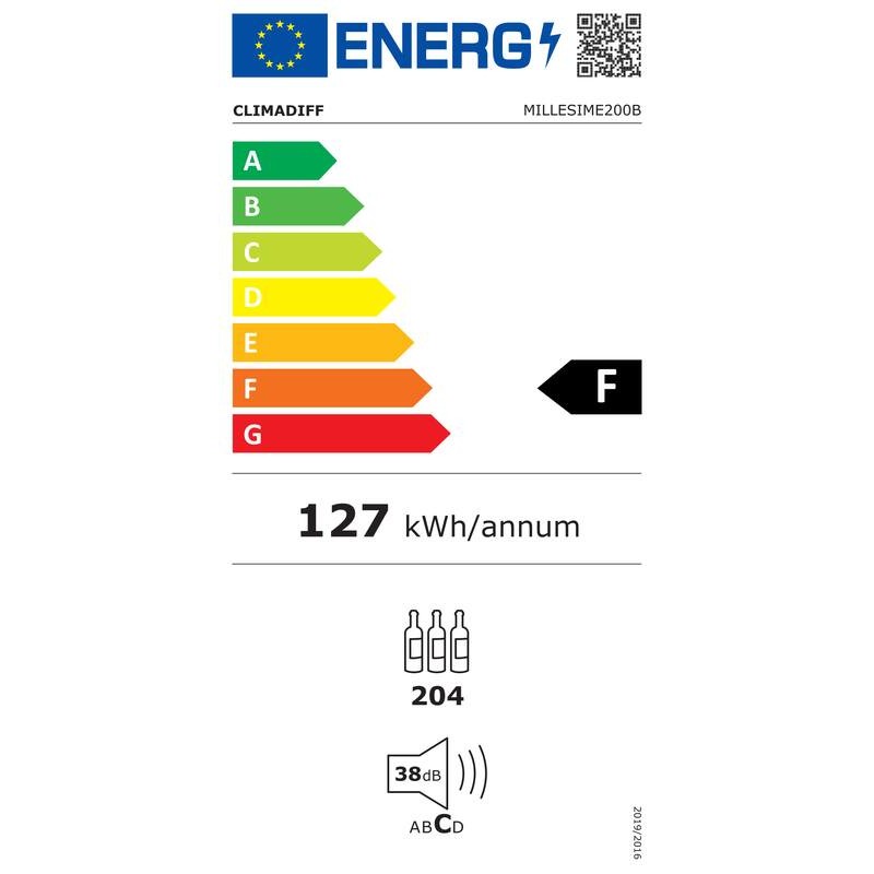 MILLESIME200B Climadiff rijpingswijnkelder - 204 Flessen